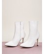 Point Toe Side Zip Stiletto Heeled Boots