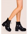 Lace-up Front Lug Sole Chunky Boots