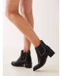 Rhinestone Decor Chunky Heeled Chelsea Boots