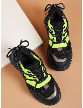 Lace-Up Chunky Sole Sneakers