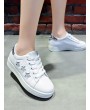 Star Pattern Lace Up PU Sneakers