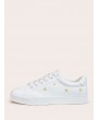 Daisy Embroidered Lace-up Front Sneakers