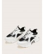 Contrast Lace-up Front Chunky Sole Sneakers