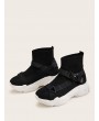 Buckle Front Mesh Chunky Sneakers