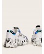 Letter Graphic Holographic Chunky Trainers