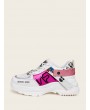 Holographic Detail Leopard Print Chunky Sneakers