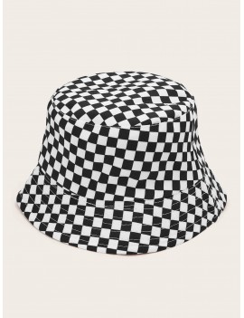 Checkered Pattern Bucket Hat
