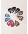 10pcs Heart Design Hair Snap Clip