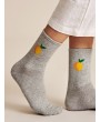 1pair Lemon Pattern Socks