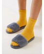 1pair Simple Solid Fluffy Socks