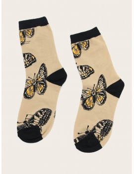 Butterfly Pattern Socks 1pair