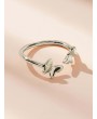 Butterfly Decor Cuff Ring 1pc