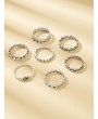Hollow Out Decor Ring 7pcs