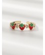 1pc Strawberry Cuff Ring