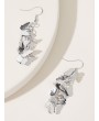 1pair Butterfly Cluster Drop Earrings