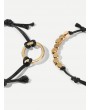 Circle Detail Bracelet Set 2pcs