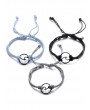 Circle Detail Woven Bracelet Set 3pcs