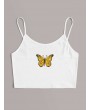 Butterfly Print Crop Cami Top