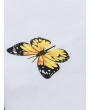 Butterfly Print Contrast Binding Cami Top