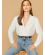 Solid Notched Collar Shirt