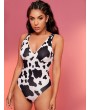 Cow Print Fitted Busier Tank Bodysuit