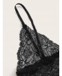 Floral Lace Lingerie Set With Satin Shorts 3pack