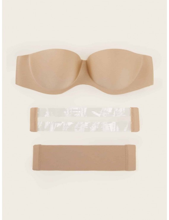 Bandeau Bra With Clear Strap